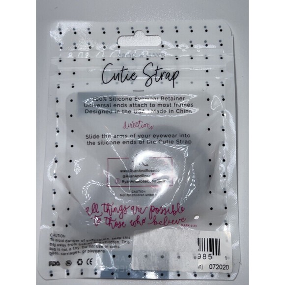 NEW Ryan & Rose Cutie Eyewear Retainer Silicone Eyeglasses Holder - Picture 2 of 3